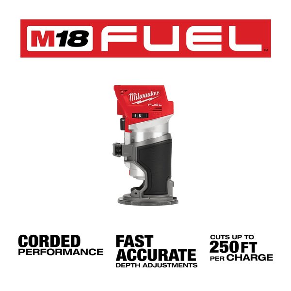 M18 FUEL Compact Router, 18V, Cordless, Tool-Only