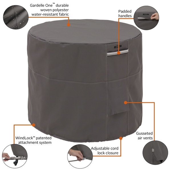 Ravenna Round Air Conditioner Cover, Grey, 34