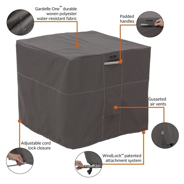 Square Air Conditioner Cover, Grey