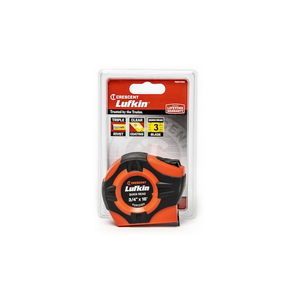 16 ft Tape Measure, 3/4 in Blade