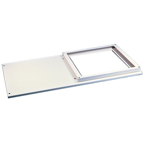 Double-Bay Air Conditioner Top, 1600x600mm, Lt Gray, Steel