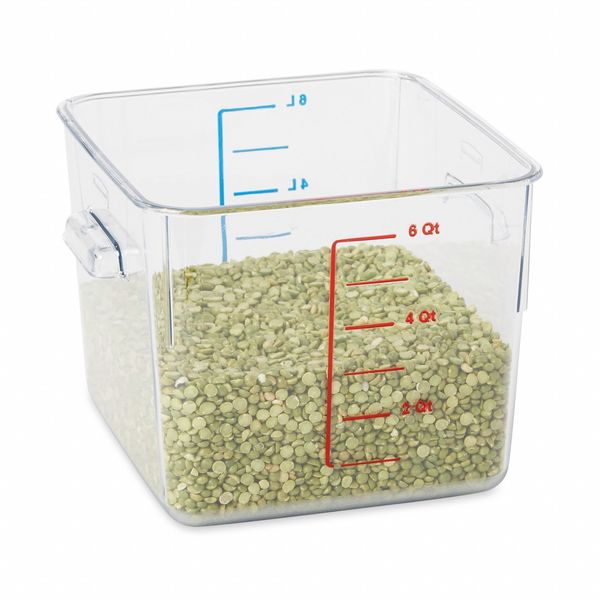 Square Storage Container, 6 qt, Clear