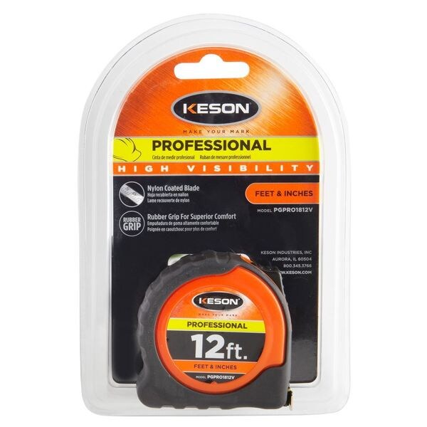 12 ft Tape Measure, 5/8 in Blade