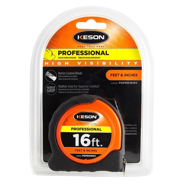 16 ft Tape Measure, 1 in Blade