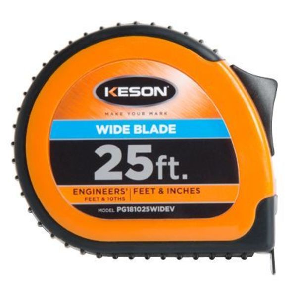 25 ft Engineer's Tape Measure, 1 3/16 in Blade