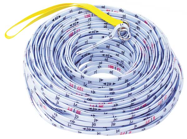 200 ft Surveyors Tape Measures, 1/4 in Blade