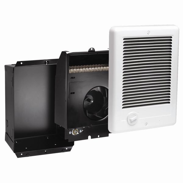 Recessed Electric Wall-Mount Heater, Recessed, 1000/750W W, 208/240V AC, White
