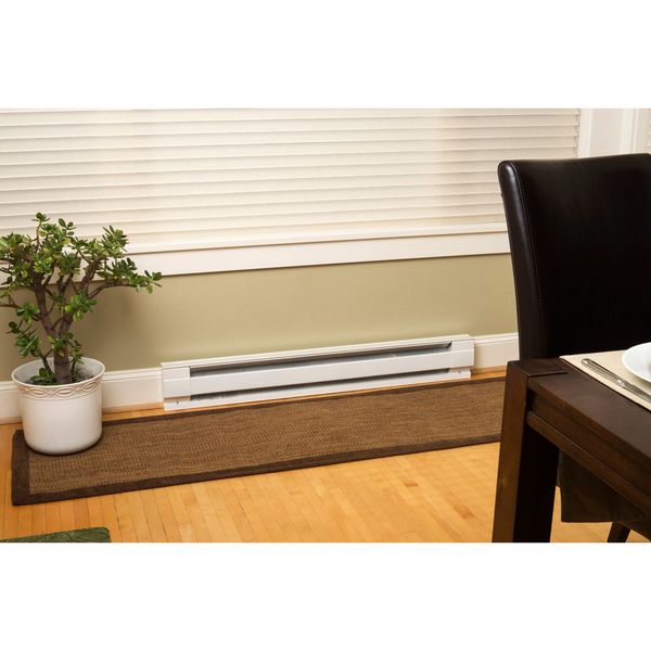 Electric Baseboard Heater, 30 in, 500W, 120V, White