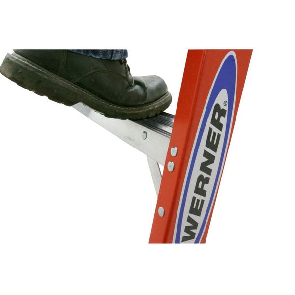 Fiberglass Stepladder, 12 ft Ladder Ht, 11 Steps, 300 lb, 78 1/4 in Base Spread, 33 7/8 in Bottom W