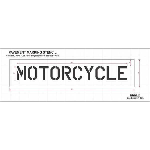 Pavement Stencil, Motorcycle, STL-108-70616