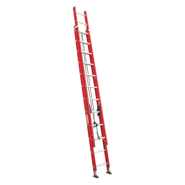 Fiberglass Extension Ladder, 300 lb Load Capacity