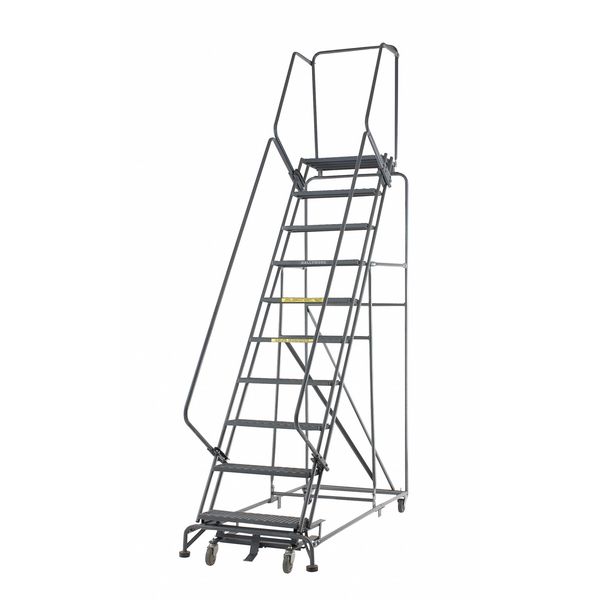 93 in H Steel Rolling Ladder, 6 Steps