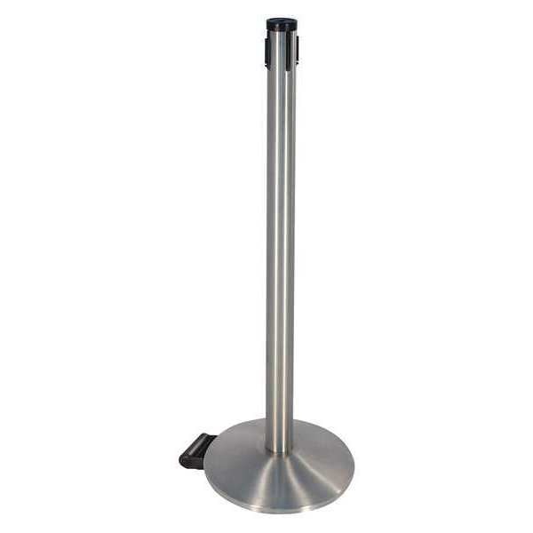 Belt Barrier Receiver Post, Satin Chrome